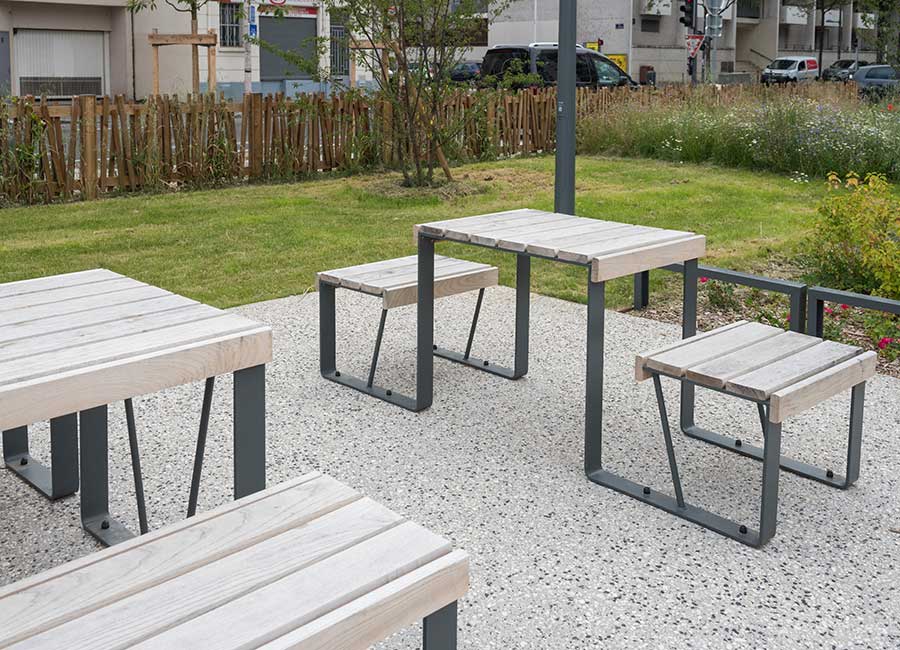 Table de jeu ATLANTIQUE BOIS conçu et fabriqué par Aréa mobilier urbain