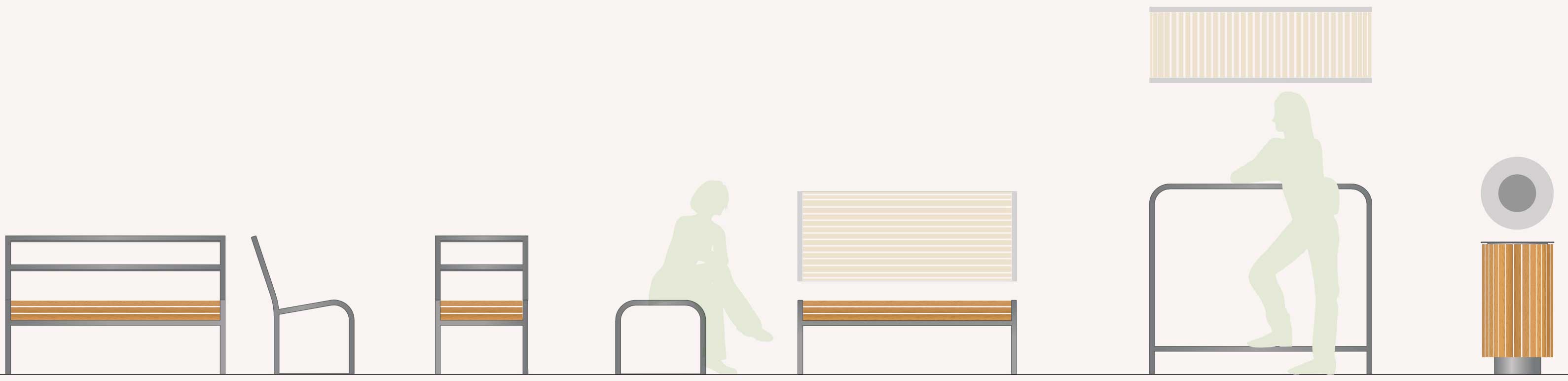 Banc ANTIBES BOIS conçu et fabriqué par Aréa mobilier urbain
