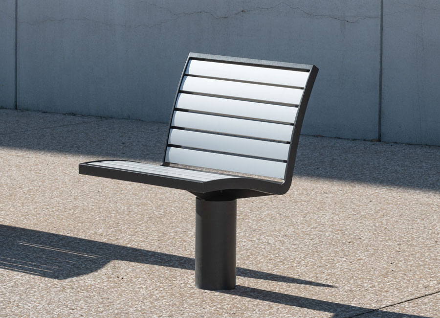 Chaise Denver aluminium conçu et fabriqué par Aréa mobilier urbain