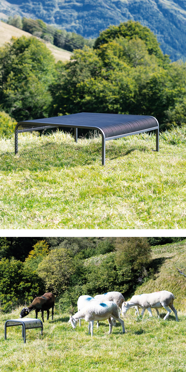 Gamme Nice conçue et fabriquée par aréa mobilier urbain.