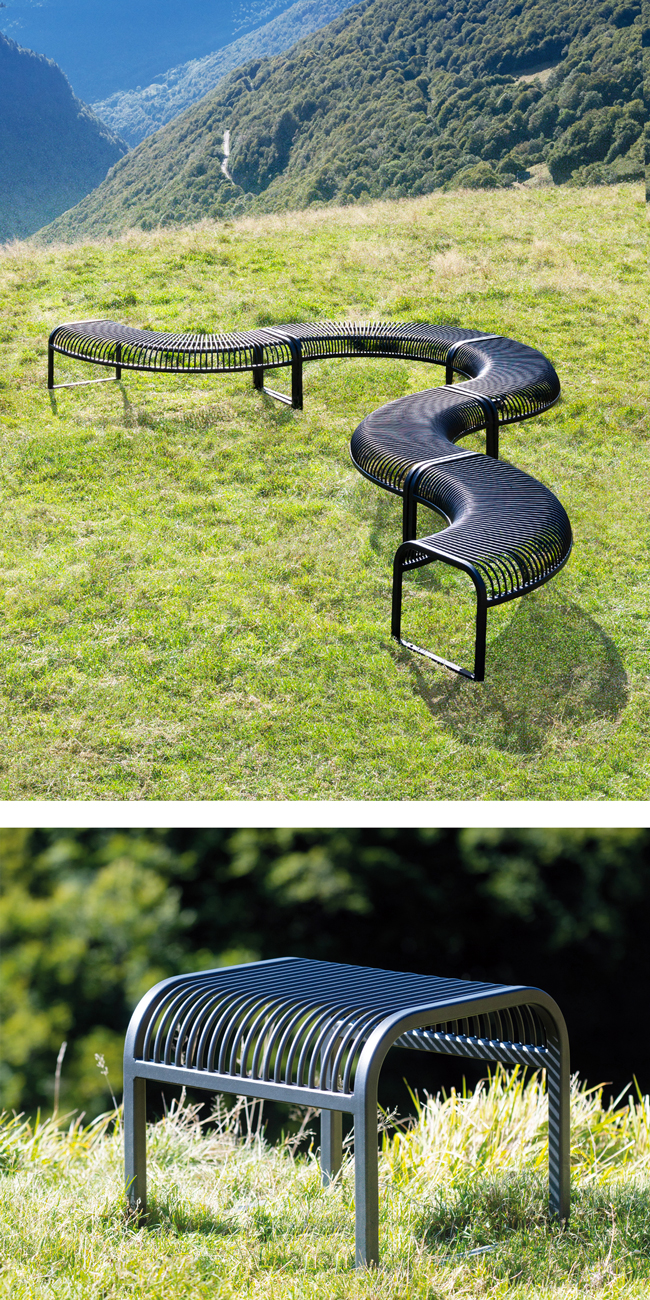 Gamme Nice conçue et fabriquée par aréa mobilier urbain.